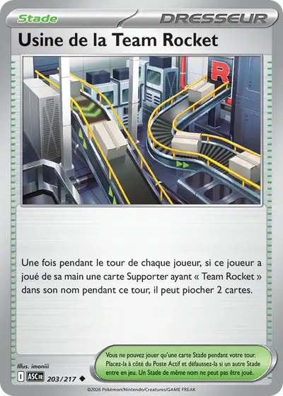 Image de la carte Pokemon Usine de la Team Rocket 203/217