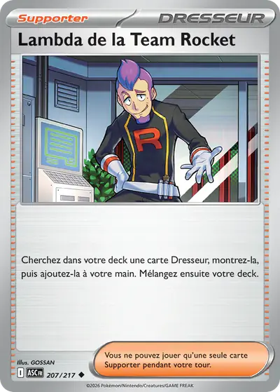 Image de la carte Pokemon Lambda de la Team Rocket 207/217
