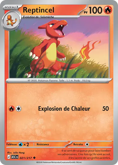 Image de la carte Pokemon Reptincel 021/217