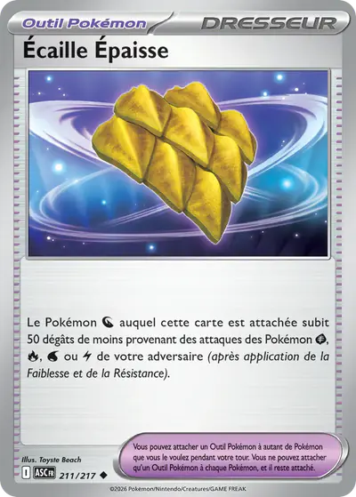 Image de la carte Pokemon Écaille Épaisse 211/217
