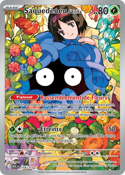 Image de la carte Pokemon Saquedeneu d'Erika 218/217