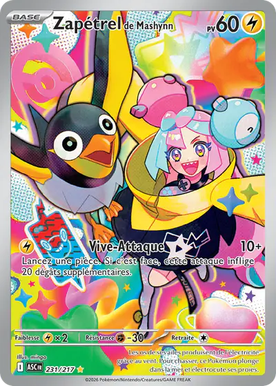 Image de la carte Pokemon Zapétrel de Mashynn 231/217