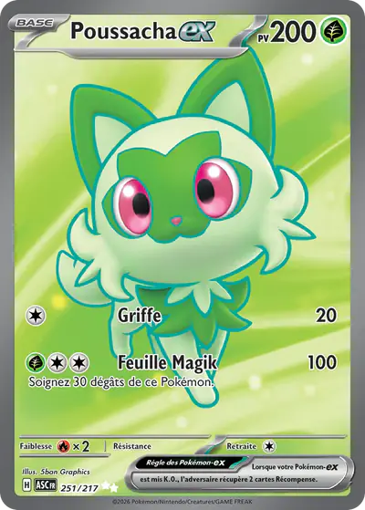 Image de la carte Pokemon Poussacha ex 251/217