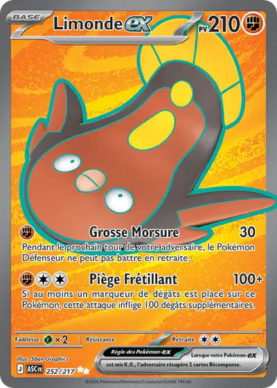 Image de la carte Pokemon Limonde ex 252/217