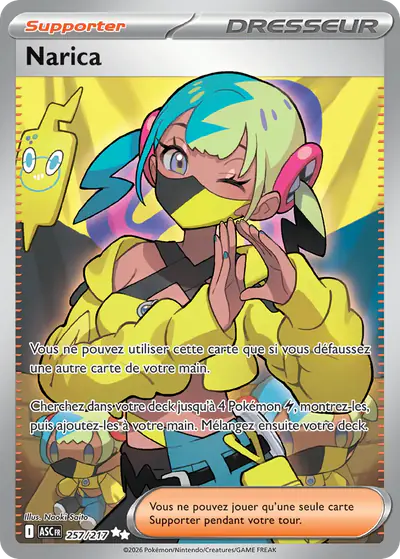 Image de la carte Pokemon Narica 257/217