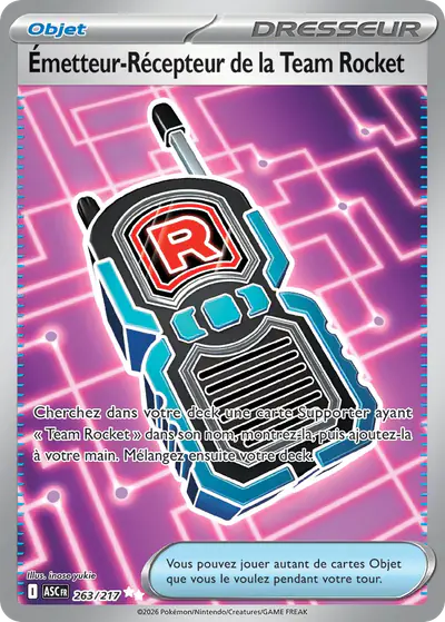 Image de la carte Pokemon Émetteur-Récepteur de la Team Rocket 263/217