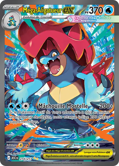 Image de la carte Pokemon Méga-Aligatueur ex 274/217