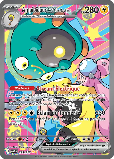 Image de la carte Pokemon Ampibidou ex de Mashynn 279/217