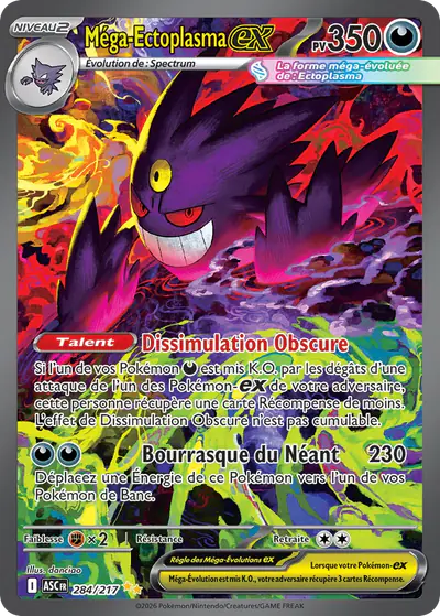 Image de la carte Pokemon Méga-Ectoplasma ex 284/217