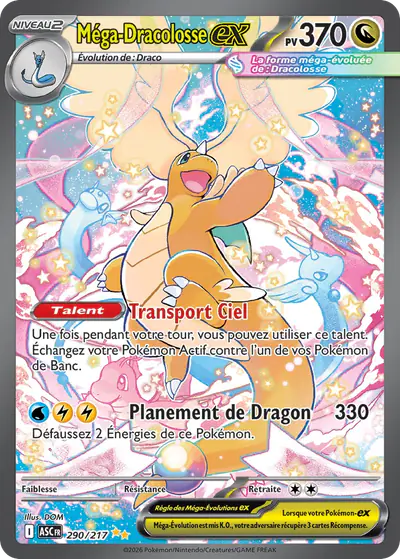 Image de la carte Pokemon Méga-Dracolosse ex 290/217