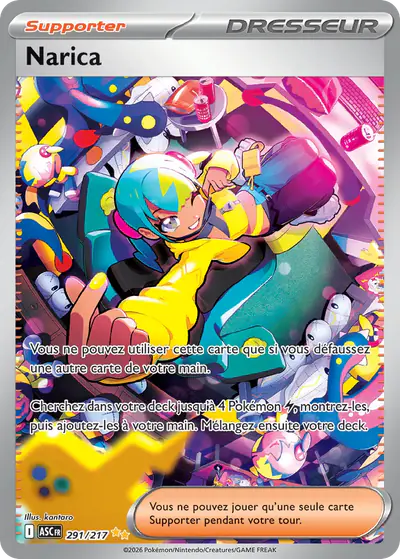 Image de la carte Pokemon Narica 291/217