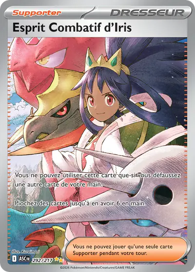Image de la carte Pokemon Esprit Combatif d'Iris 292/217