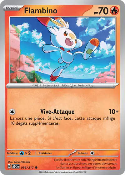 Image de la carte Pokemon Flambino 036/217