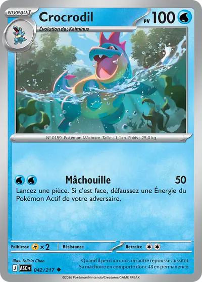 Image de la carte Pokemon Crocrodil 042/217