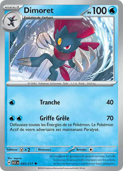 Image de la carte Pokemon Dimoret 045/217