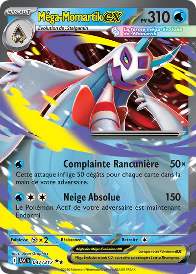 Image de la carte Pokemon Méga-Momartik ex 047/217
