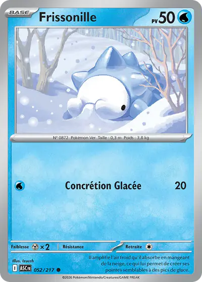 Image de la carte Pokemon Frissonille 052/217