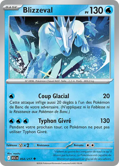 Image de la carte Pokemon Blizzeval 054/217