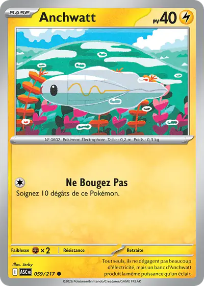 Image de la carte Pokemon Anchwatt 059/217