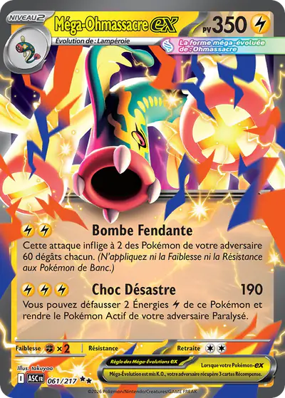 Image de la carte Pokemon Méga-Ohmassacre ex 061/217