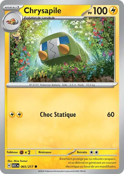 Image de la carte Pokemon Chrysapile 065/217