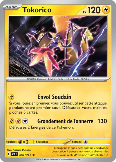 Image de la carte Pokemon Tokorico 067/217