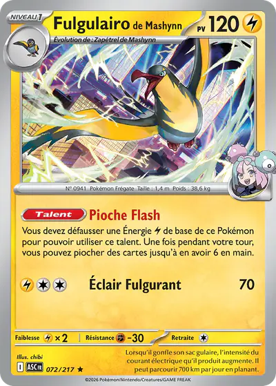 Image de la carte Pokemon Fulgulairo de Mashynn 072/217
