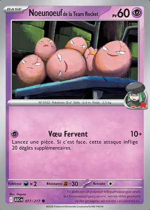 Noeunoeuf de la Team Rocket 077/217
