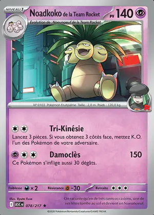 Noadkoko de la Team Rocket 078/217