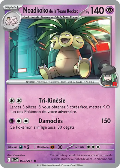 Image de la carte Pokemon Noadkoko de la Team Rocket 078/217