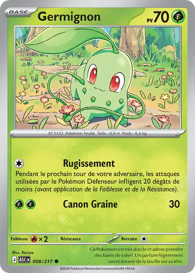 Image de la carte Pokemon Germignon 008/217