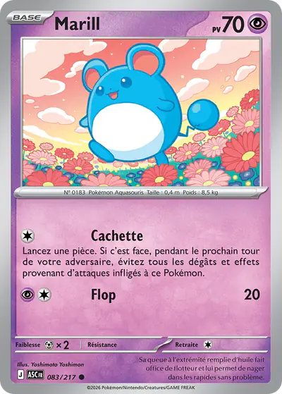 Image de la carte Pokemon Marill 083/217