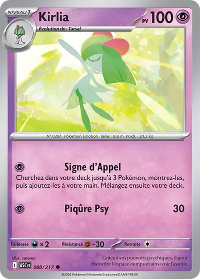 Image de la carte Pokemon Kirlia 088/217