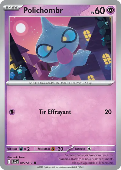 Image de la carte Pokemon Polichombr 090/217