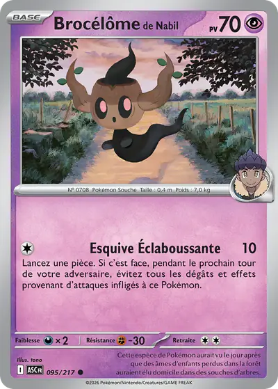 Image de la carte Pokemon Brocélôme de Nabil 095/217