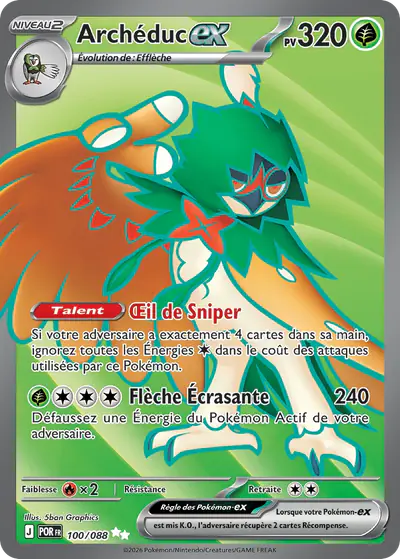 Image de la carte Pokemon Archéduc ex 100/88