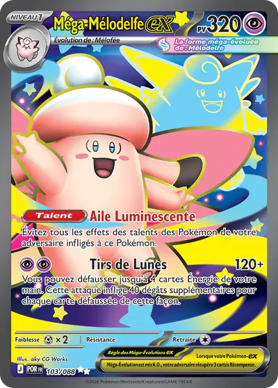 Image de la carte Pokemon Méga-Mélodelfe ex 103/88