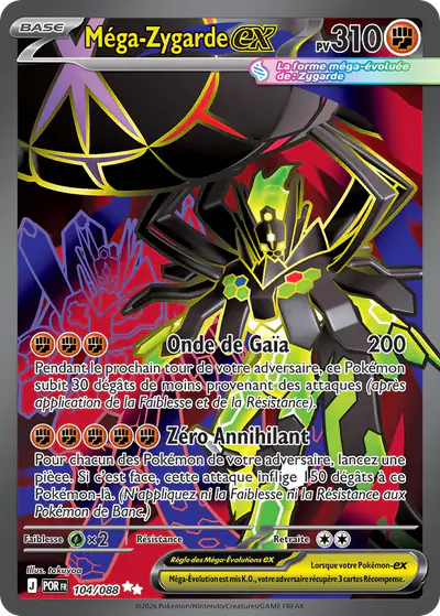 Image de la carte Pokemon Méga-Zygarde ex 104/88
