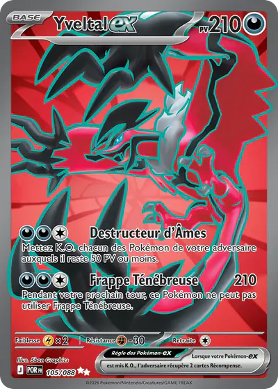 Image de la carte Pokemon Yveltal ex 105/88