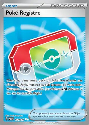 Pok&eacute; Registre 113/088