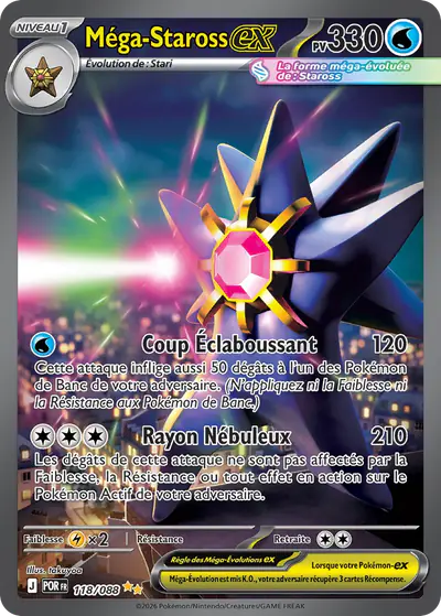Image de la carte Pokemon Méga-Staross ex 118/88