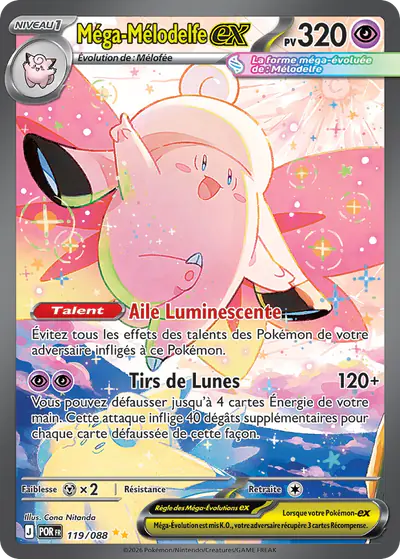 Image de la carte Pokemon Méga-Mélodelfe ex 119/88