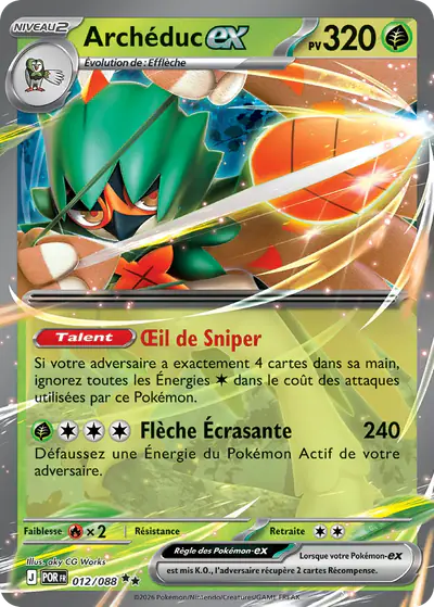 Image de la carte Pokemon Archéduc ex 012/88