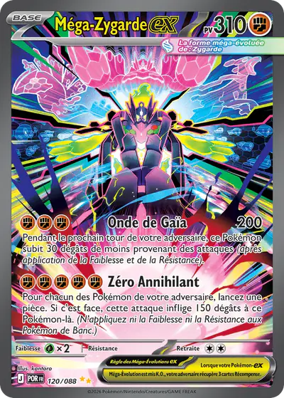 Image de la carte Pokemon Méga-Zygarde ex 120/88