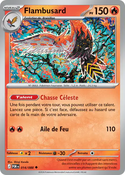 Image de la carte Pokemon Flambusard 014/88