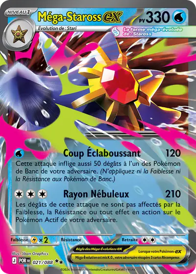 Image de la carte Pokemon Méga-Staross ex 021/88