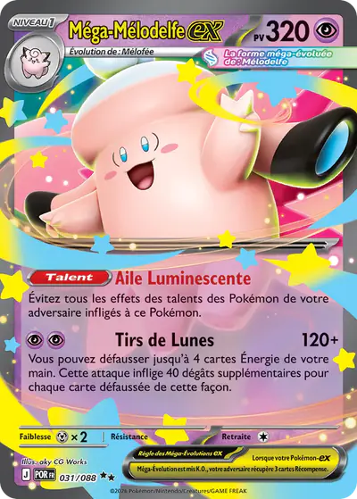 Image de la carte Pokemon Méga-Mélodelfe ex 031/88