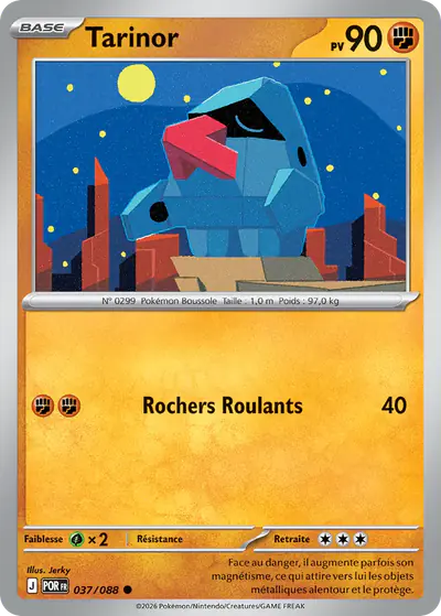 Image de la carte Pokemon Tarinor 037/88