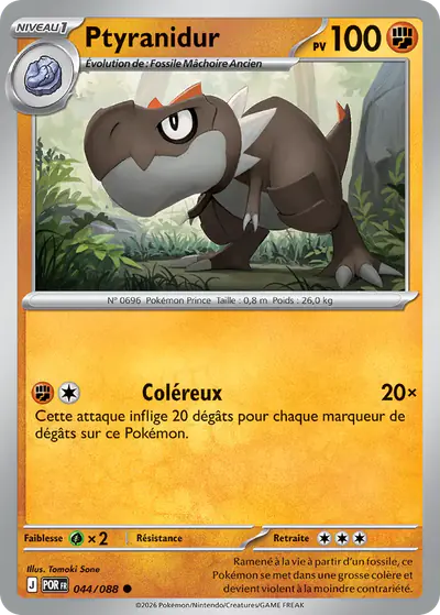 Image de la carte Pokemon Ptyranidur 044/88