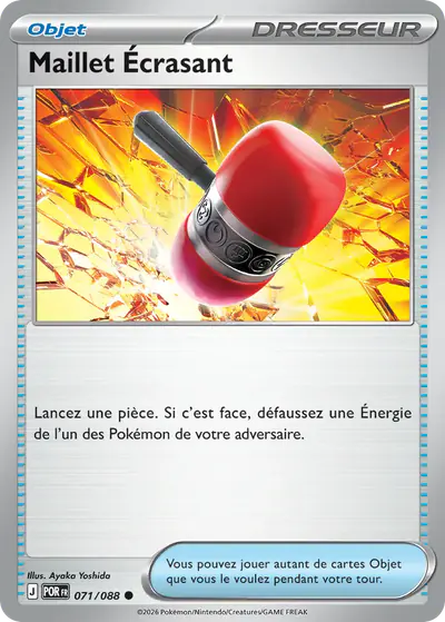 Image de la carte Pokemon Maillet Écrasant 071/88